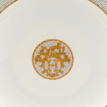 Hermes Porcelain Mosaique Au 24 Soup Bowl Gold 5 of 9