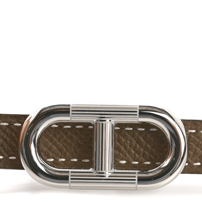 Hermes Swift Epsom 13mm Maillon H 90 36 Belt Black Etoupe 6 of 7