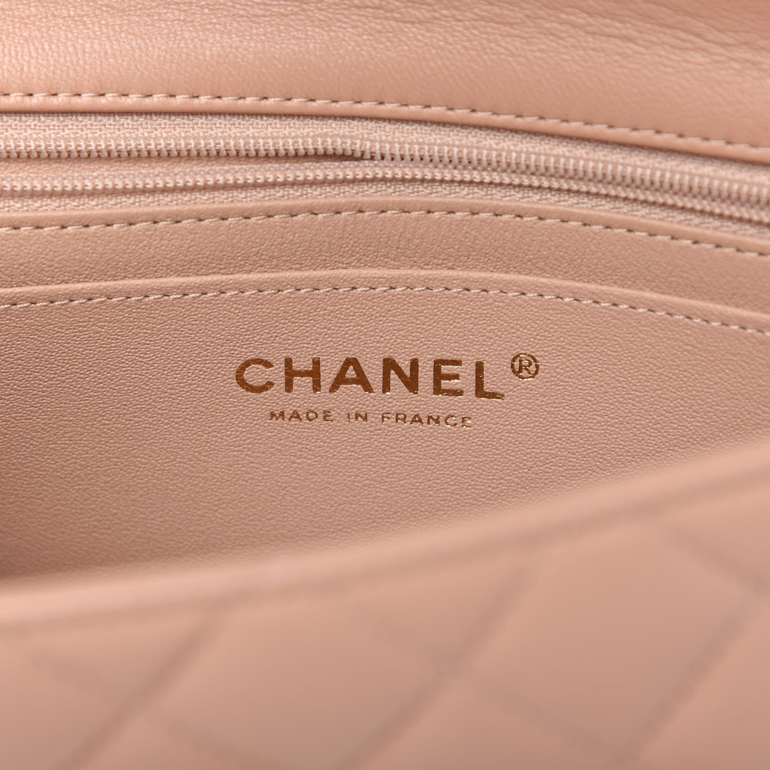 Chanel Lambskin Quilted Mini Top Handle Rectangular Flap Beige 8 of 10