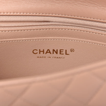 Chanel Lambskin Quilted Mini Top Handle Rectangular Flap Beige 8 of 10