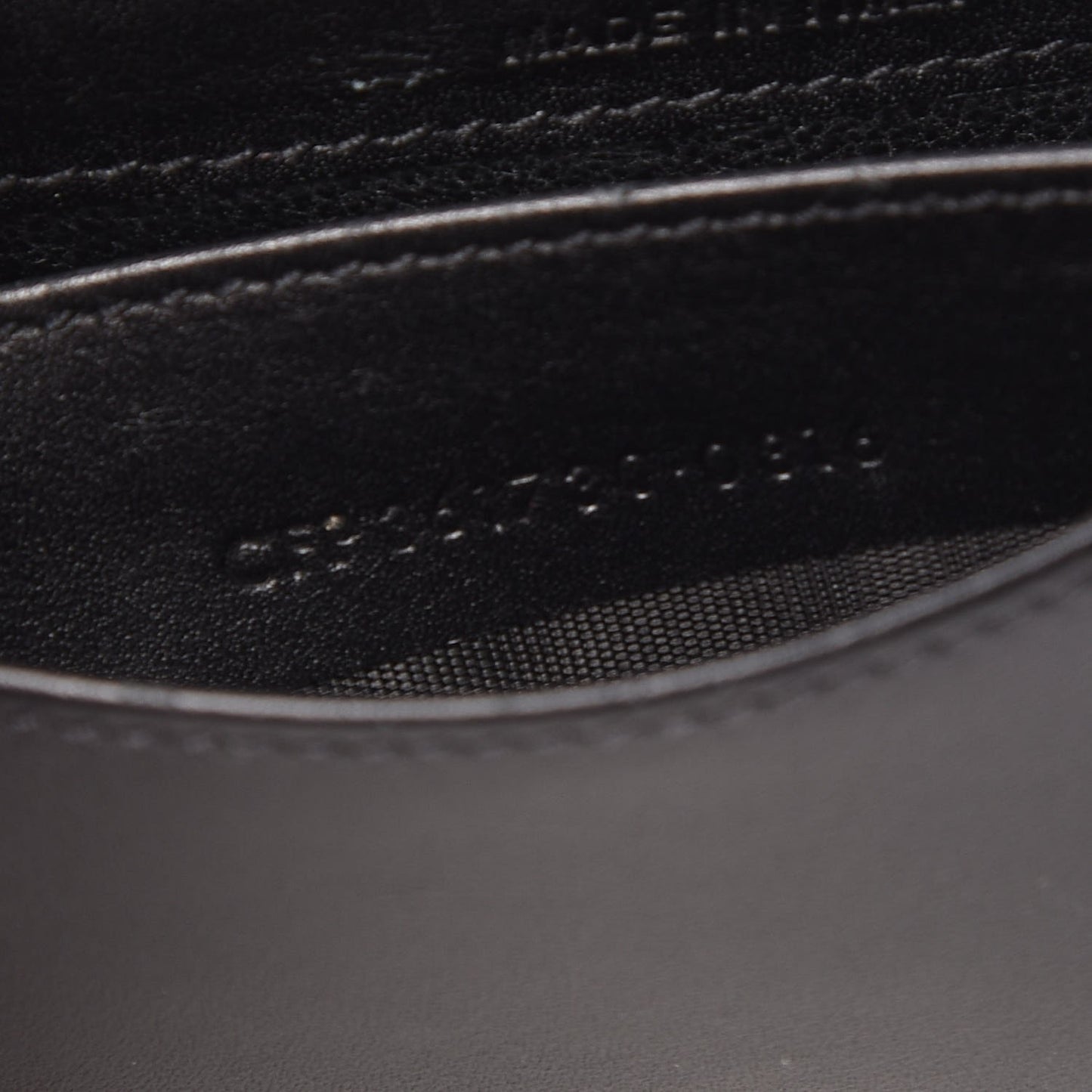 Calfskin Crocodile Embossed Business Card Case Black