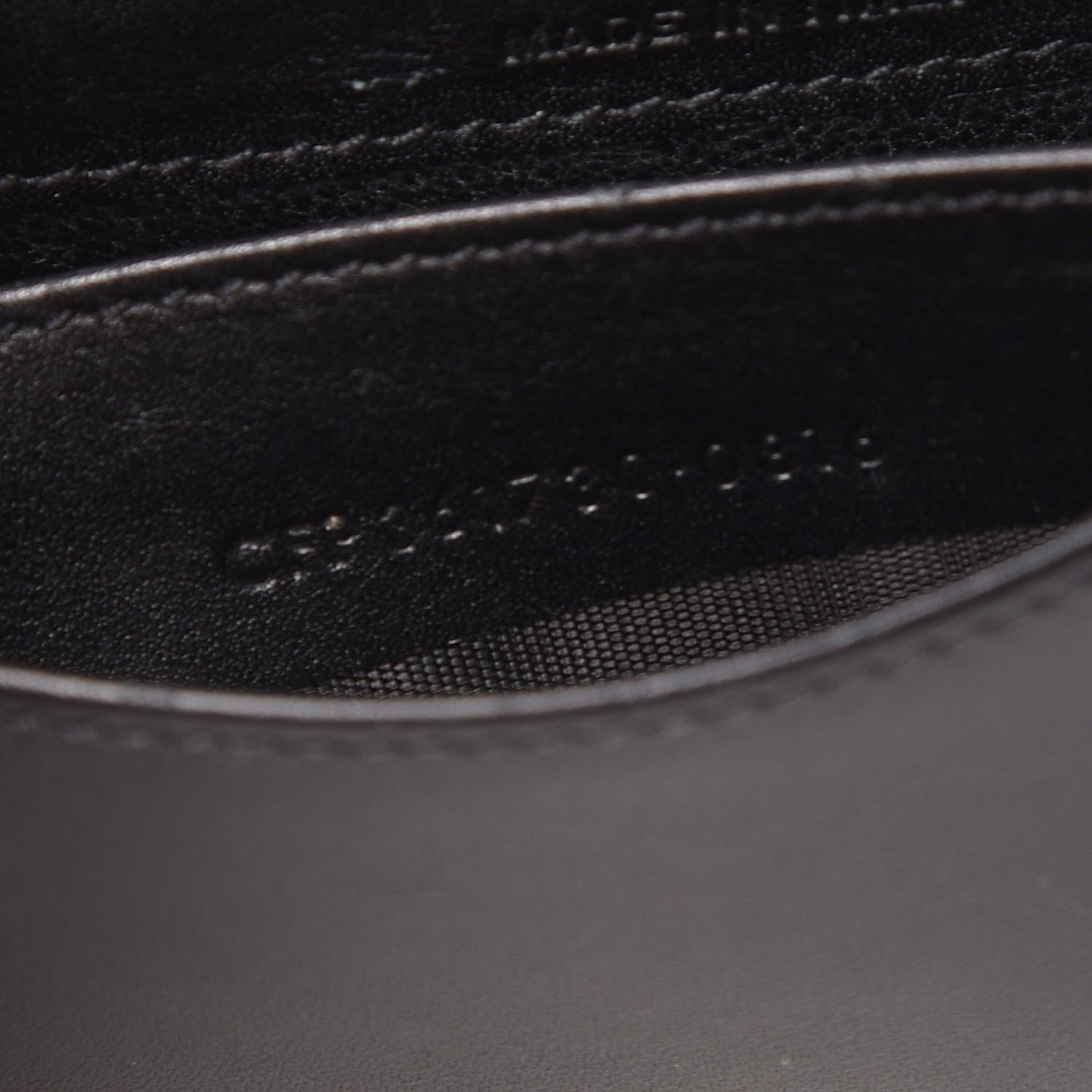 Saint Laurent Calfskin Crocodile Embossed Business Card Case Black 8 of 9