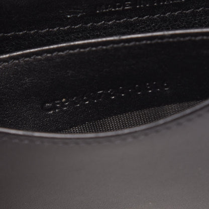 Saint Laurent Calfskin Crocodile Embossed Business Card Case Black 8 of 9