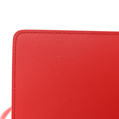 Burberry Grainy Calfskin Logo Henley Wallet On Chain Red 12 of 13