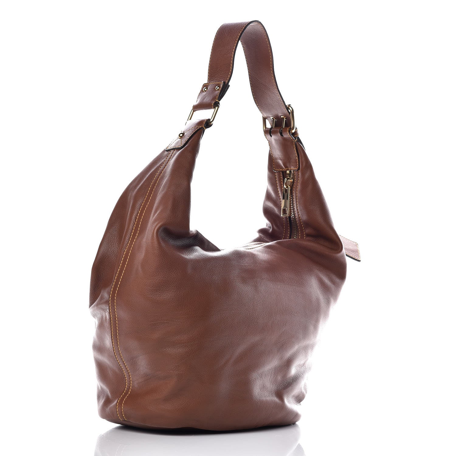 Marc Jacobs Calfskin Eggshell Hobo Cognac 3 of 9