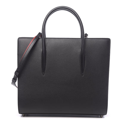 Christian Louboutin Calfskin Patent Studded Large Paloma Black 1 of 14