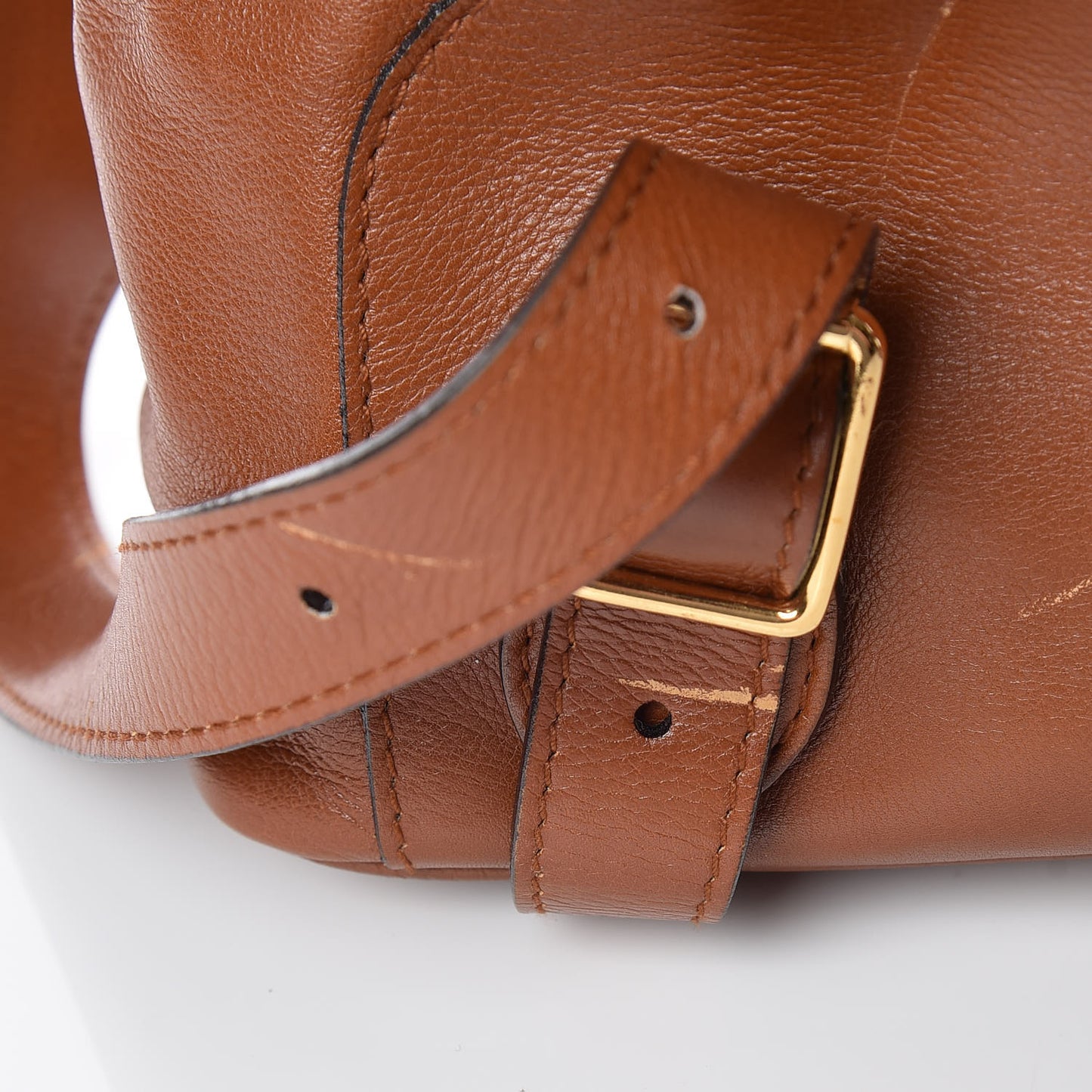 Calfskin Bamboo Backpack Brown