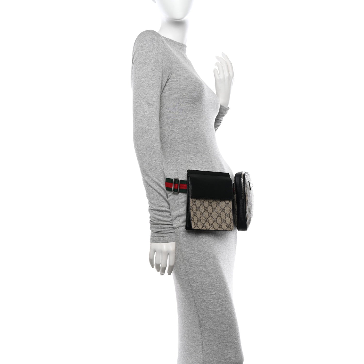 Gucci GG Supreme Monogram Web Belt Bag Black 2 of 13