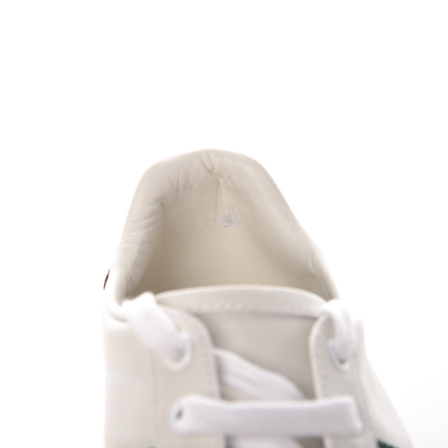 Calfskin Web Pearl Studded Ace Sneakers 38 White