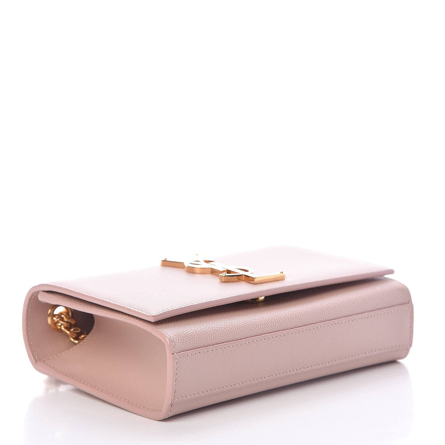 Saint Laurent Grain De Poudre Small Monogram Kate Satchel Pale Blush 4 of 14