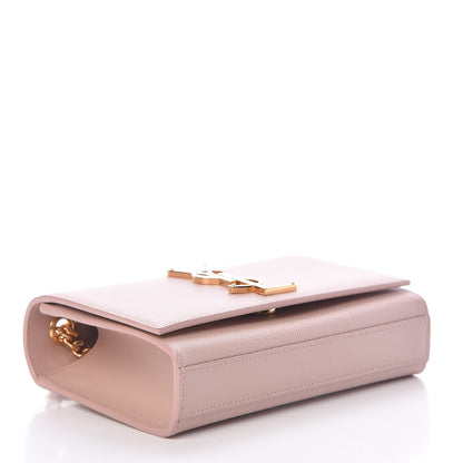 Saint Laurent Grain De Poudre Small Monogram Kate Satchel Pale Blush 4 of 14