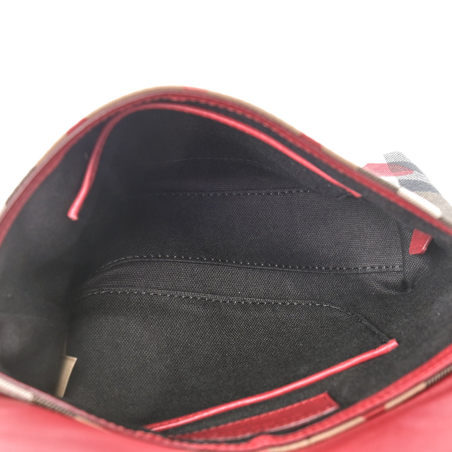 Horseferry Check Heart Print Crossbody Flap Parade Red