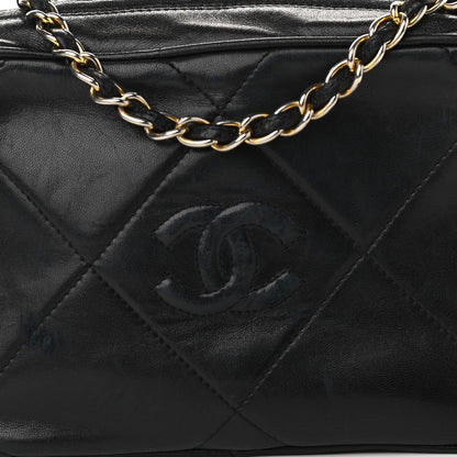 Chanel Lambskin Quilted CC Tassel Camera Case Black 7 of 11
