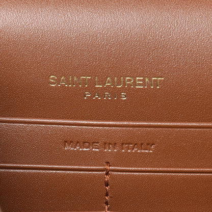 Saint Laurent Smooth Calfskin Classic Monogram Kate Tassel Chain Wallet Brown 8 of 12