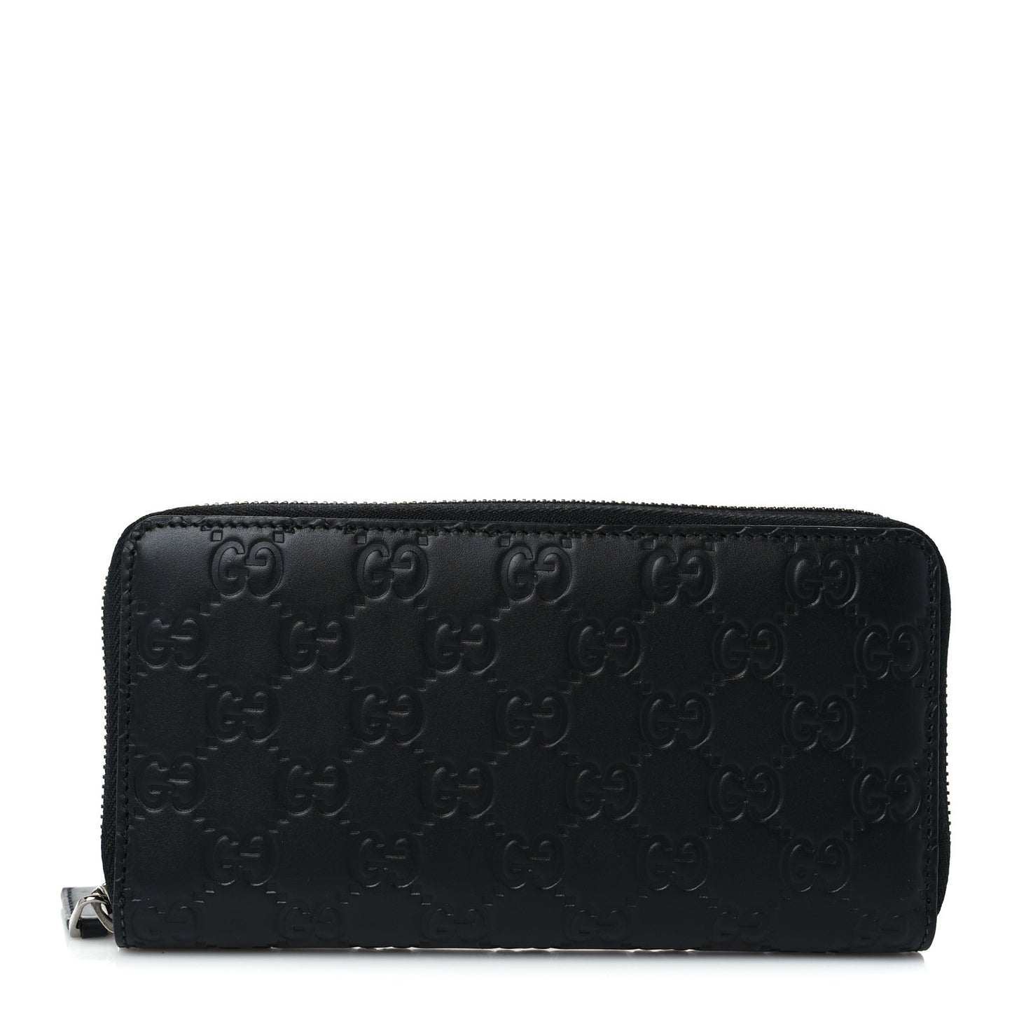 Guccissima Signature Zip Around Organizer Wallet Black