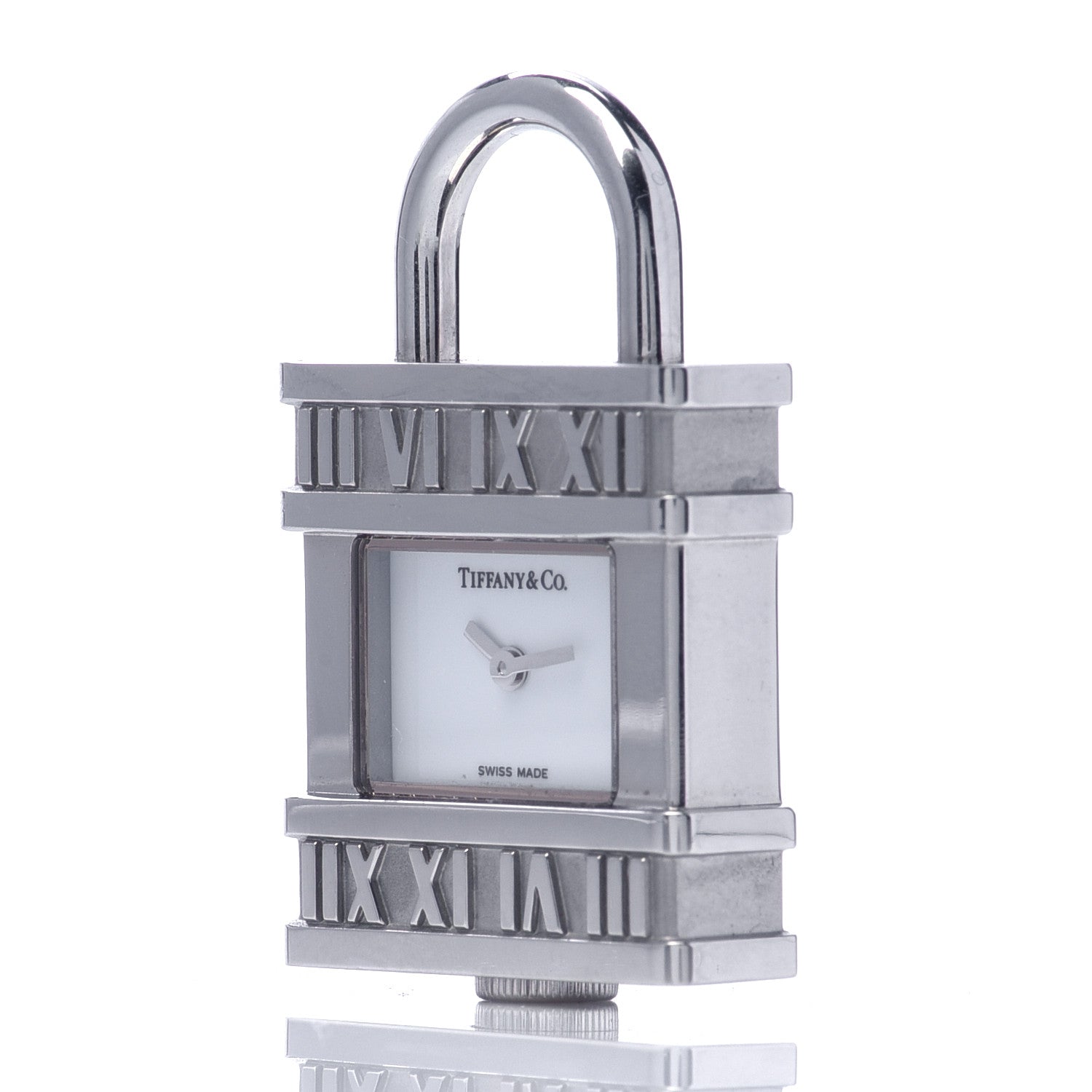 Tiffany Stainless Steel 21mm Atlas Lock Charm Quartz Watch 3 of 6