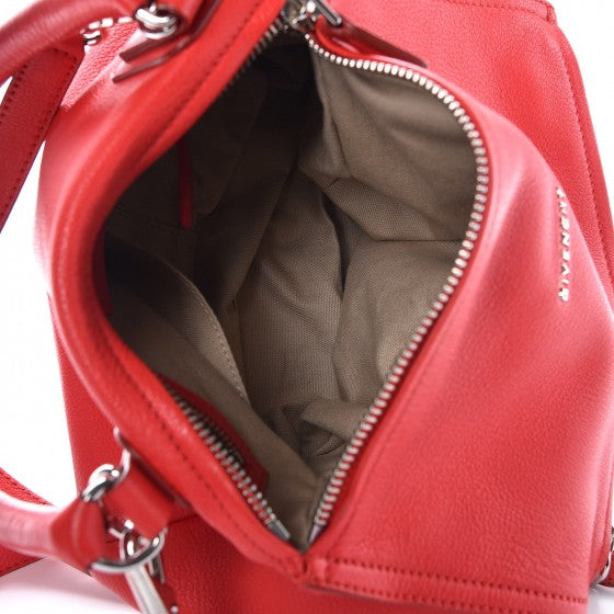Sugar Goatskin Small Pandora Red