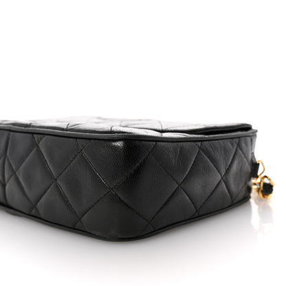 Chanel Lambskin Quilted CC Tassel Camera Case Black 10 of 11