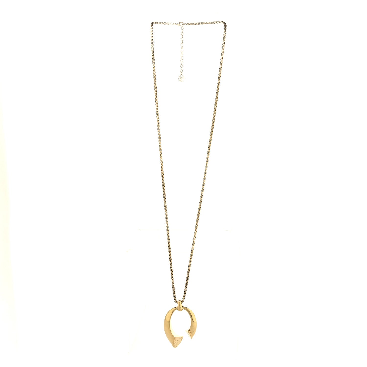 Louis Vuitton Metal Nanogram Sweet Dreams Horseshoe Necklace Gold 3 of 5