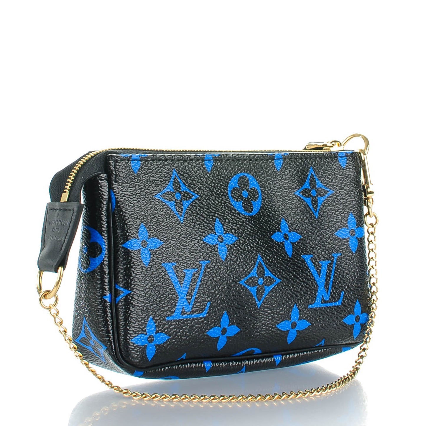 Colored Monogram Mini Pochette Accessories Blue Black