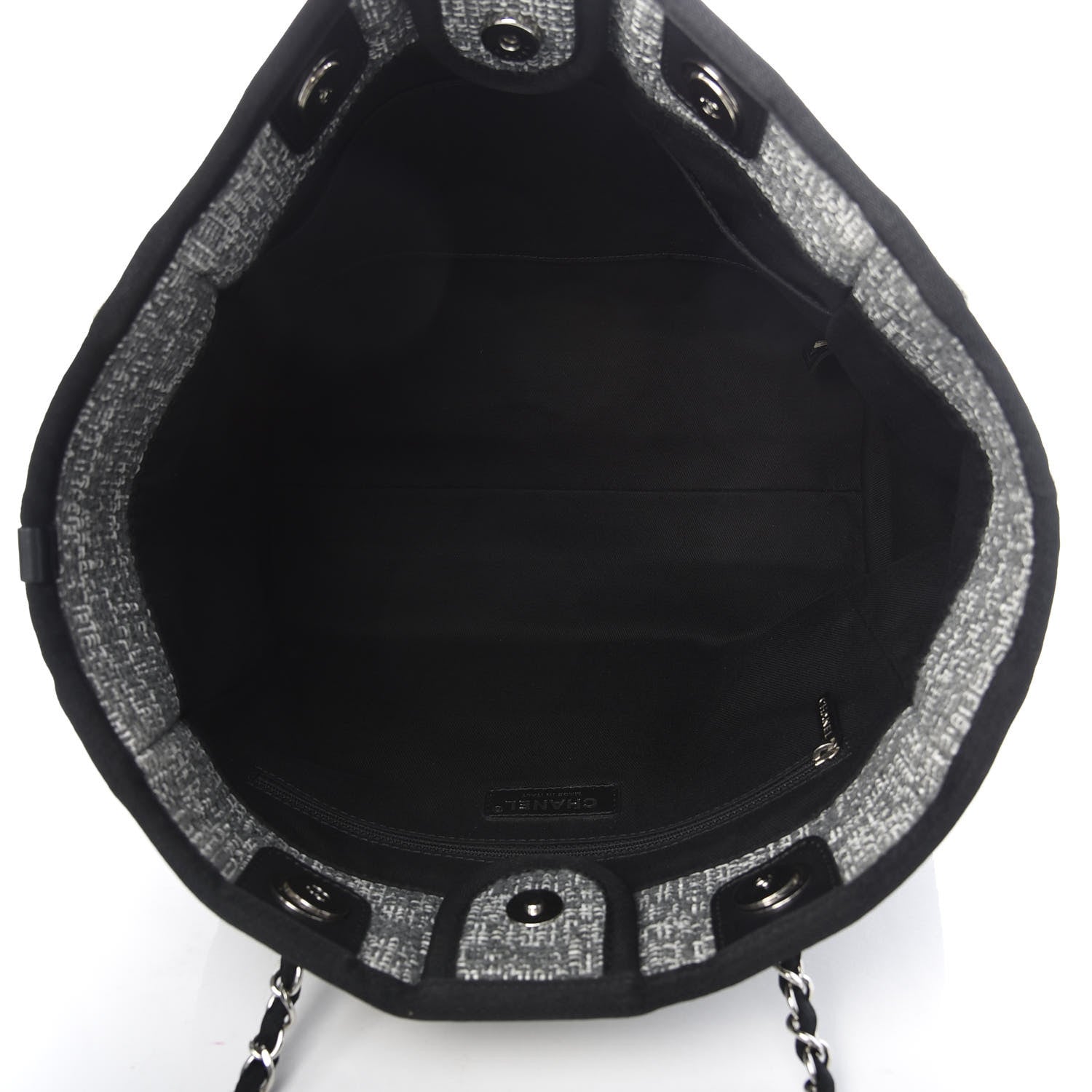 Chanel Canvas Small Deauville Tote Grey 5 of 10