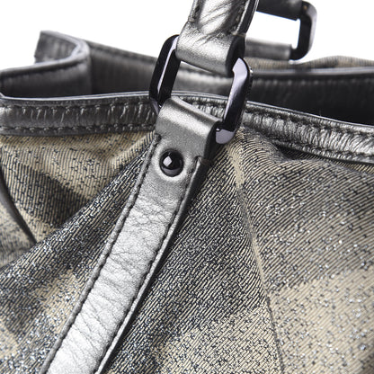 Burberry Shimmer Check Degrade Pilgrim Satchel Pewter 10 of 10