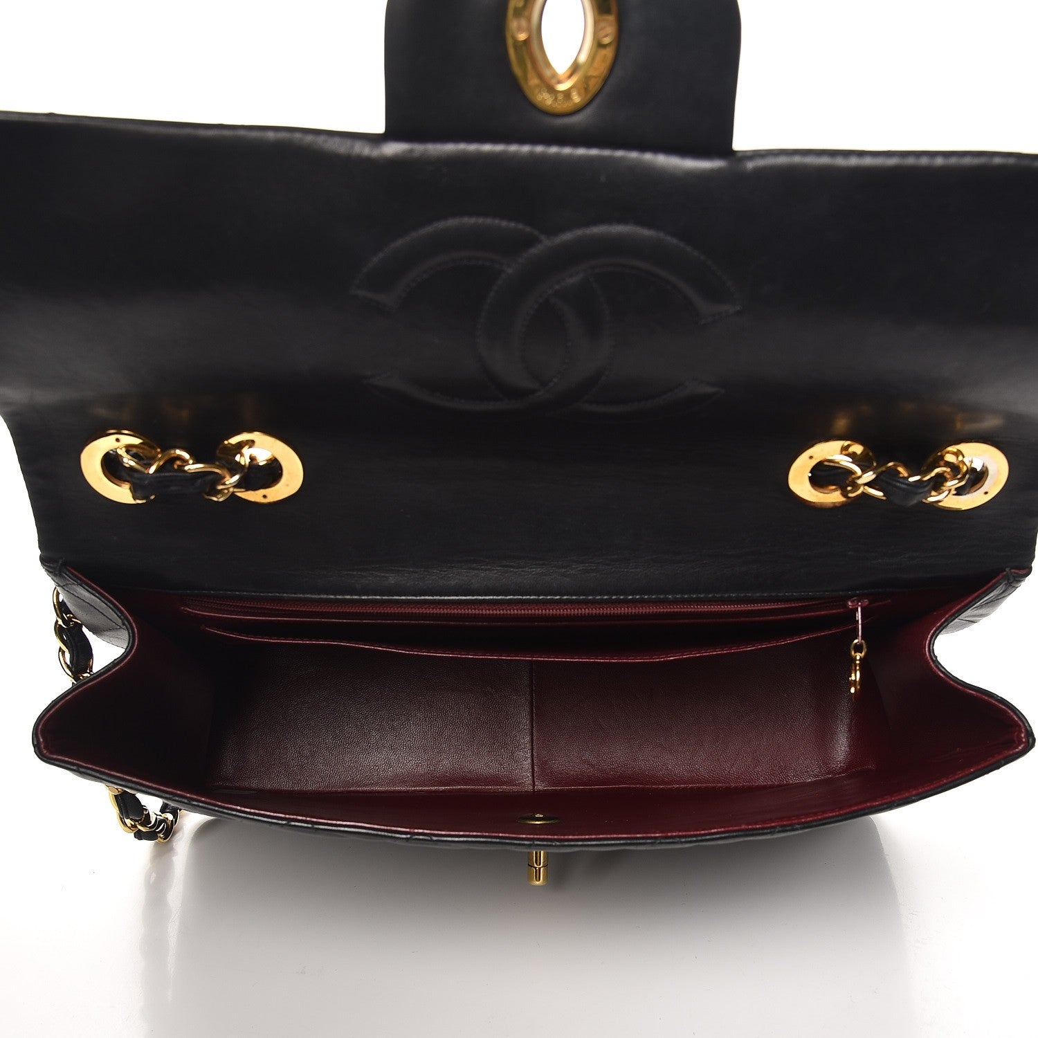Chanel Lambskin Quilted XL Jumbo Single Flap Black 6 of 13