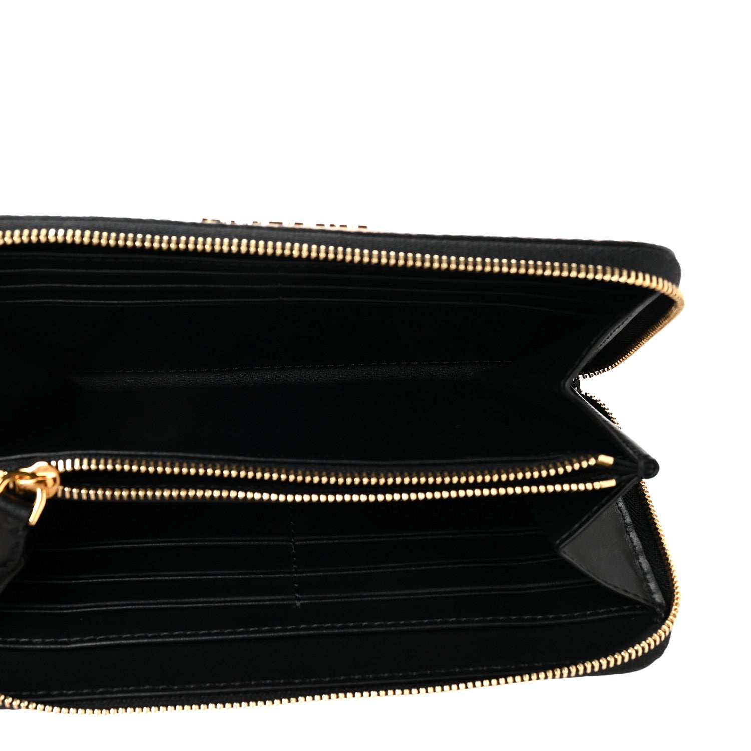 Burberry Haymarket Check Large Ziggy Zip Around Wallet Black 5 of 8