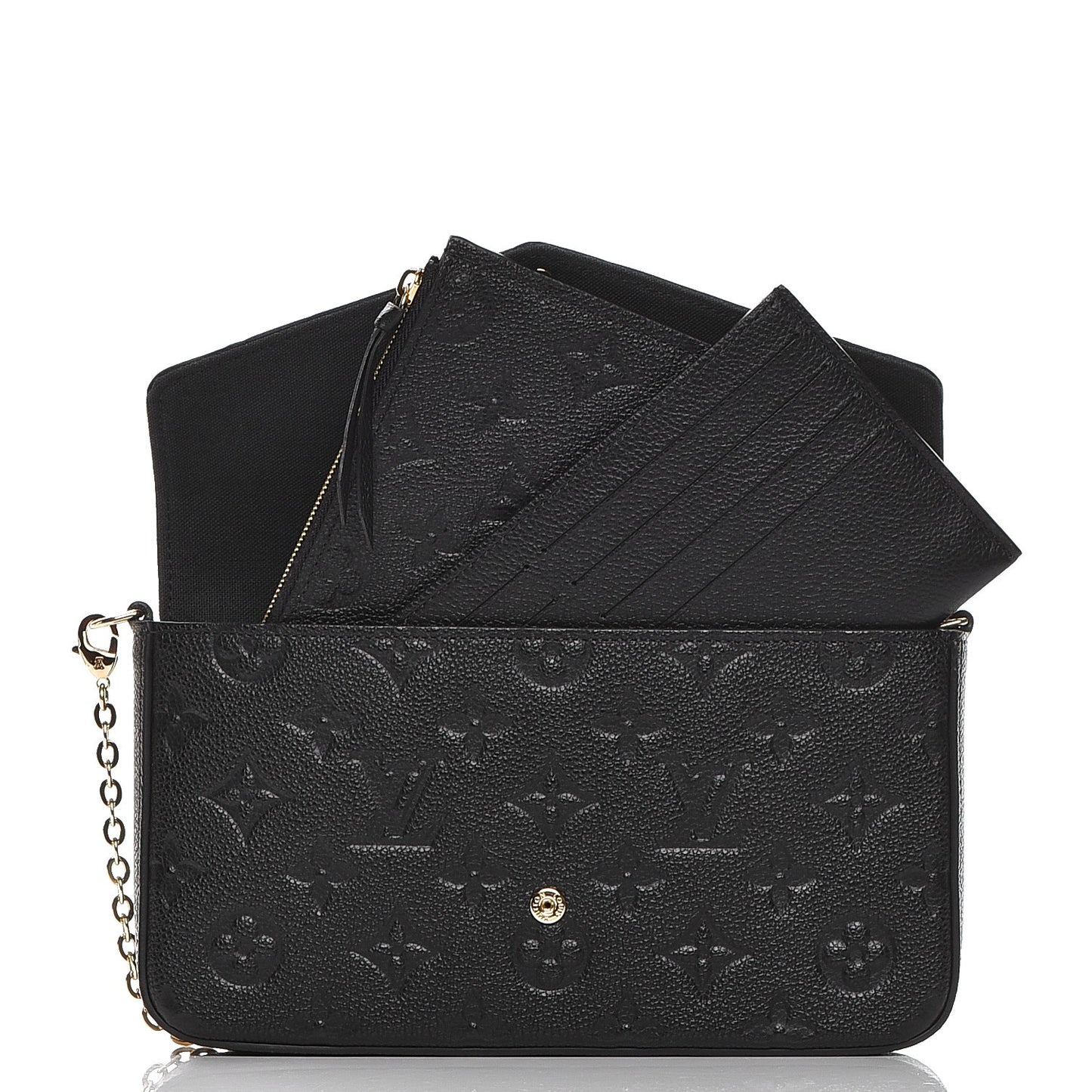 Empreinte Pochette Felicie Chain Wallet Black