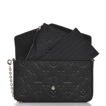 Louis Vuitton Empreinte Pochette Felicie Chain Wallet Black 6 of 11