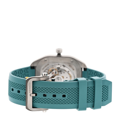 Hermes Titanium Rubber 39mm H08 Automatic Watch Bleu Saint Cyr 3 of 5