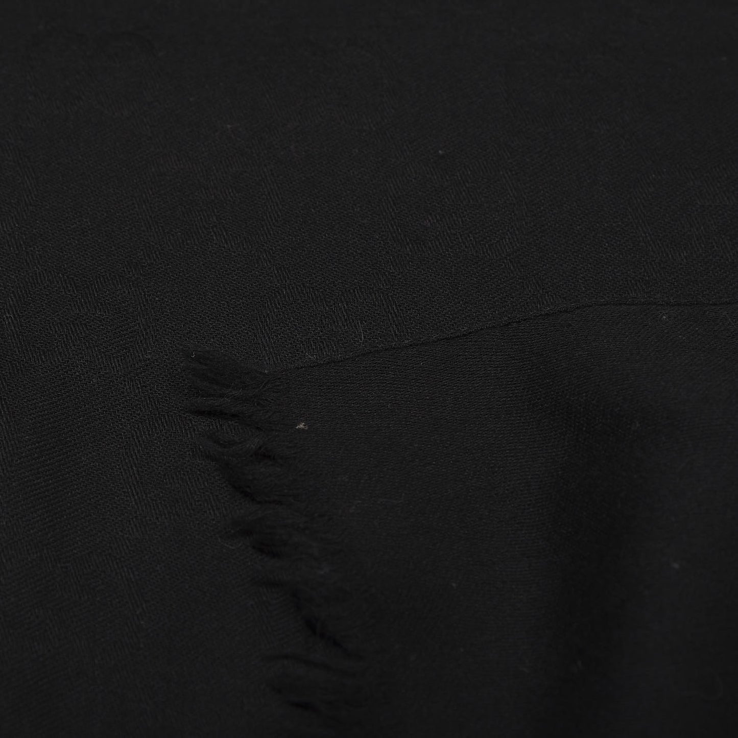 Wool Silk GG Monogram GGNat Scarf Black