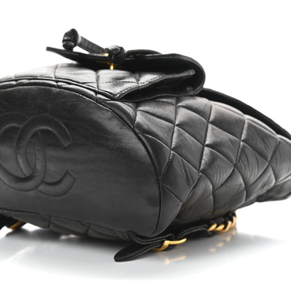 Chanel Lambskin Quilted Backpack Black 10 of 10