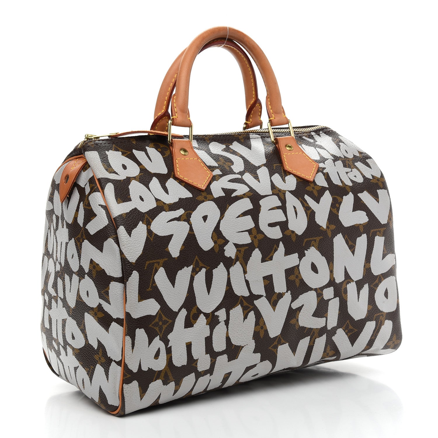 Louis Vuitton Monogram Graffiti Speedy 30 Silver 3 of 9