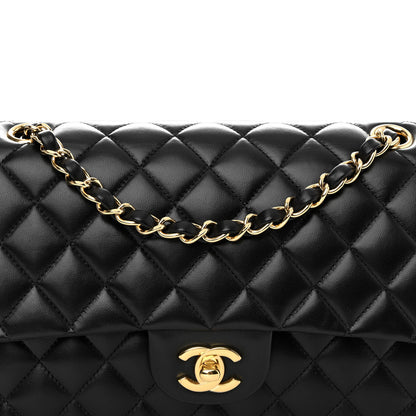 Chanel Lambskin Quilted Medium Double Flap Black 7 of 11