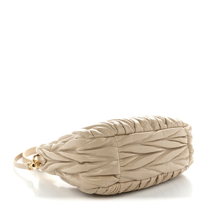 Miu Miu Nappa Matelasse Small Wander Hobo Sabbia 5 of 11