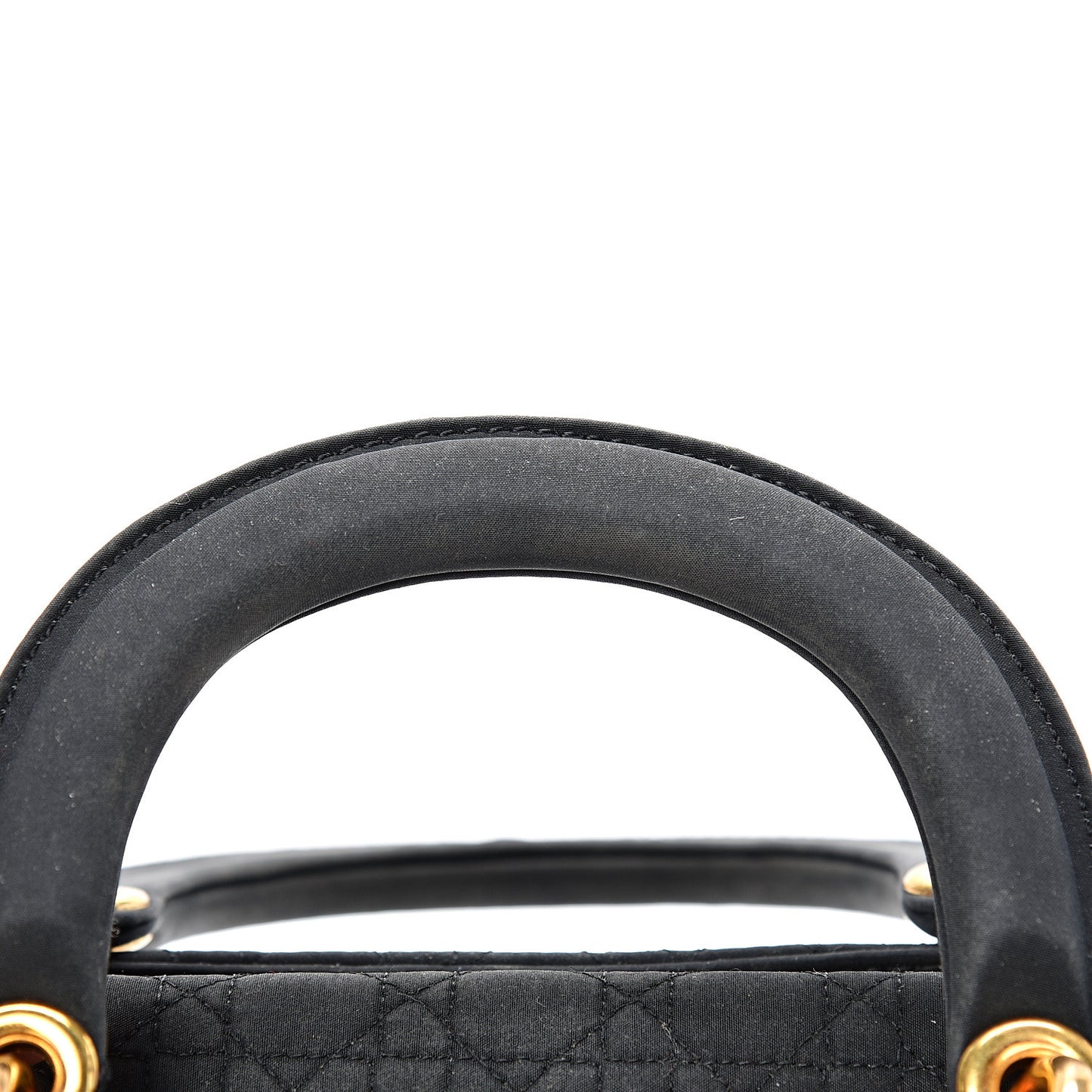 Nylon Cannage Mini Lady Dior Black