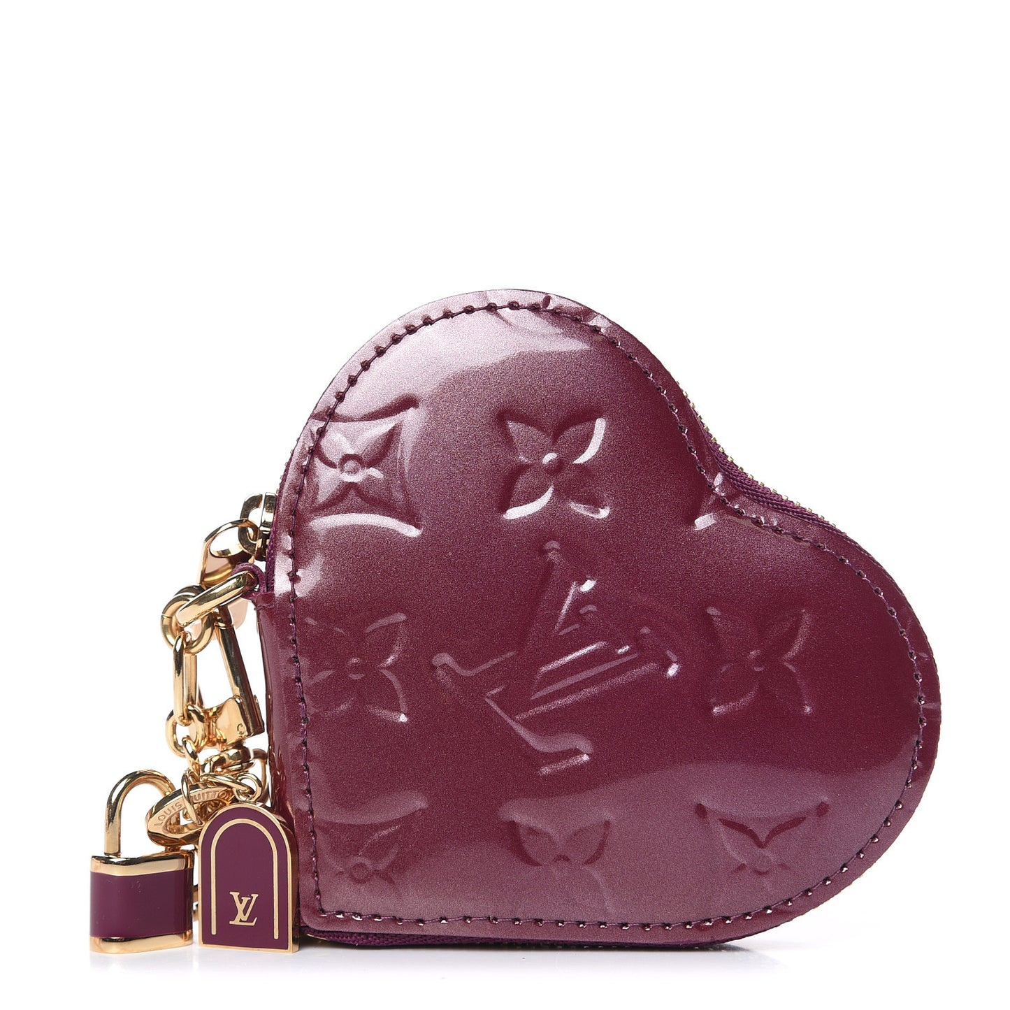 Vernis Heart Coin Purse Violet