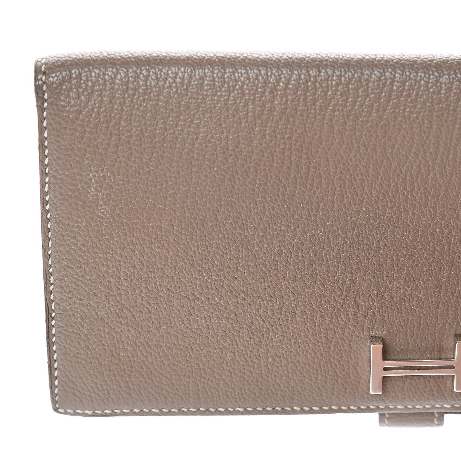 Hermes Chèvre Mysore Bearn Gusset Wallet Etoupe 9 of 12
