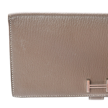 Hermes Chèvre Mysore Bearn Gusset Wallet Etoupe 9 of 12
