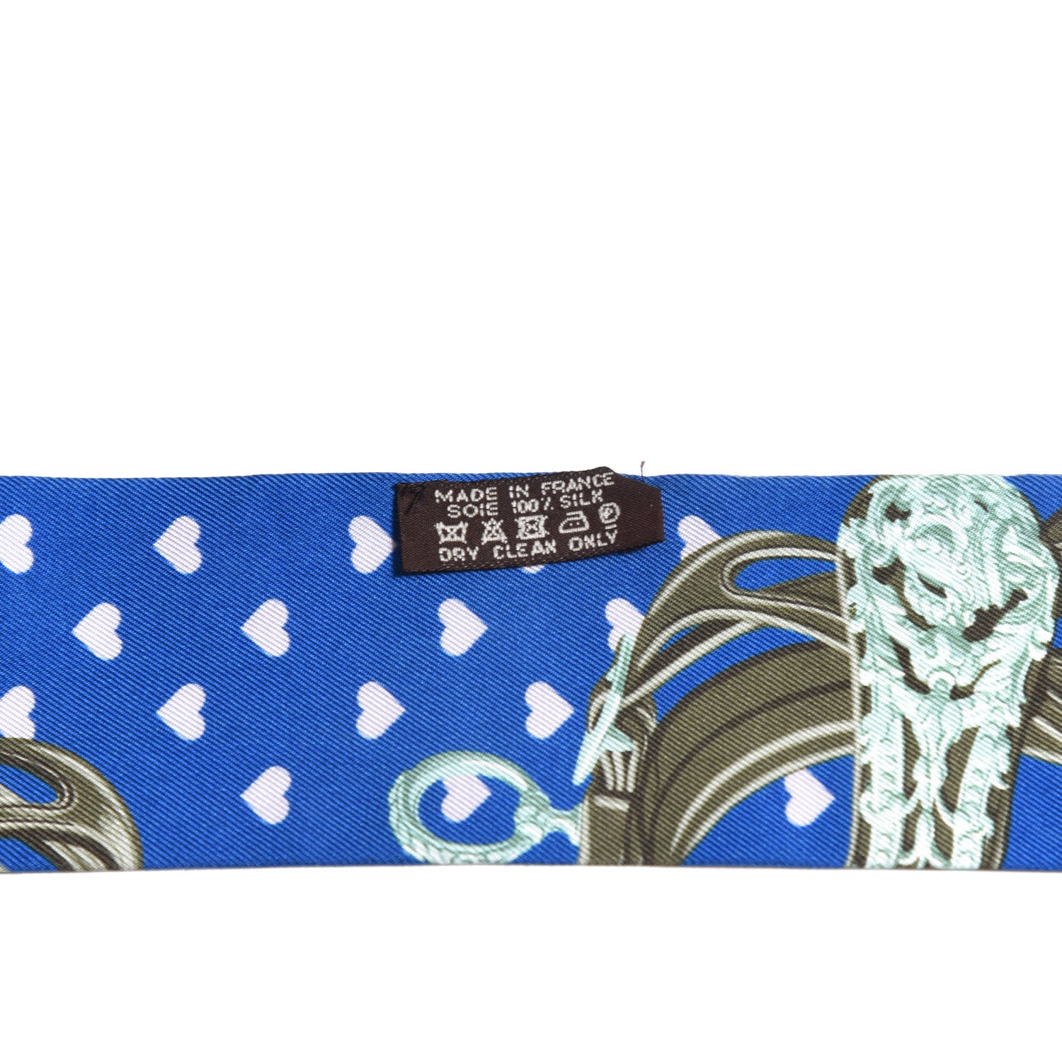 Hermes Silk Brides De Gala Love Twilly Cobalt Kaki Turquoise 2 of 4