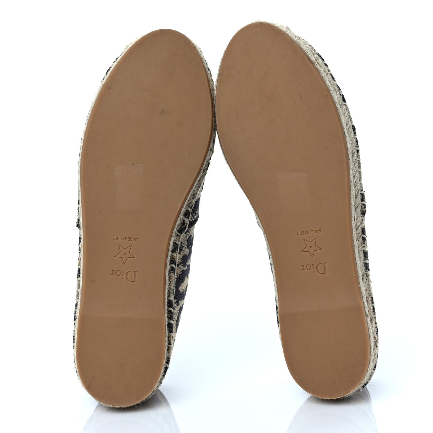 Cotton Embroidered Leopard Print Granville Espadrille 36.5 Natural