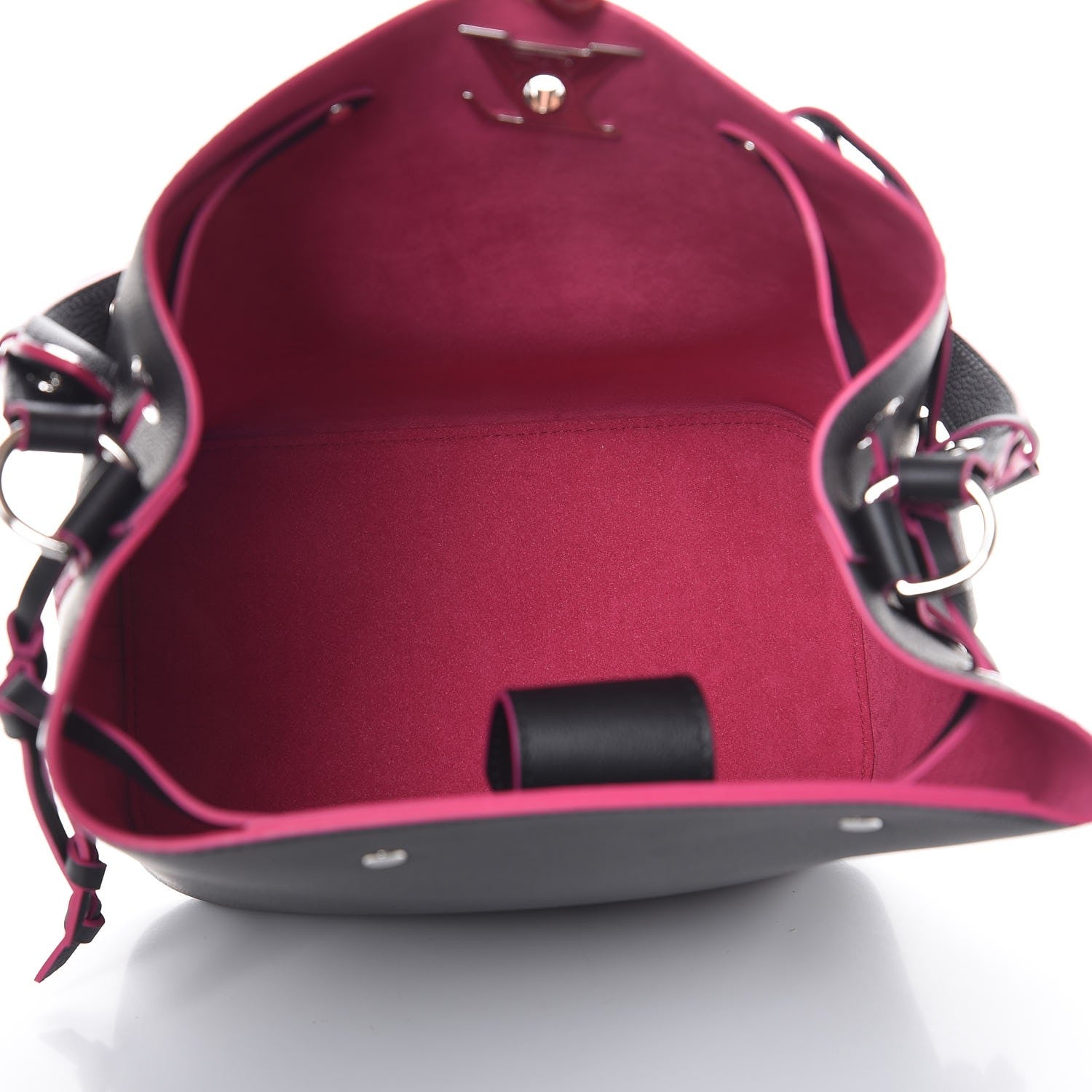 Louis Vuitton Calfskin Lockme Bucket Black 5 of 6