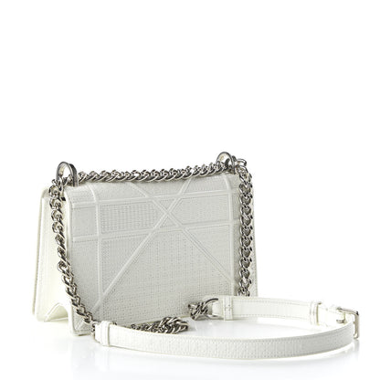 Christian Dior Patent Micro-Cannage Small Diorama Flap Bag White 3 of 9