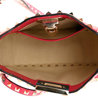Valentino Garavani Vitello Rockstud Flip-Lock Satchel Fragola 6 of 10