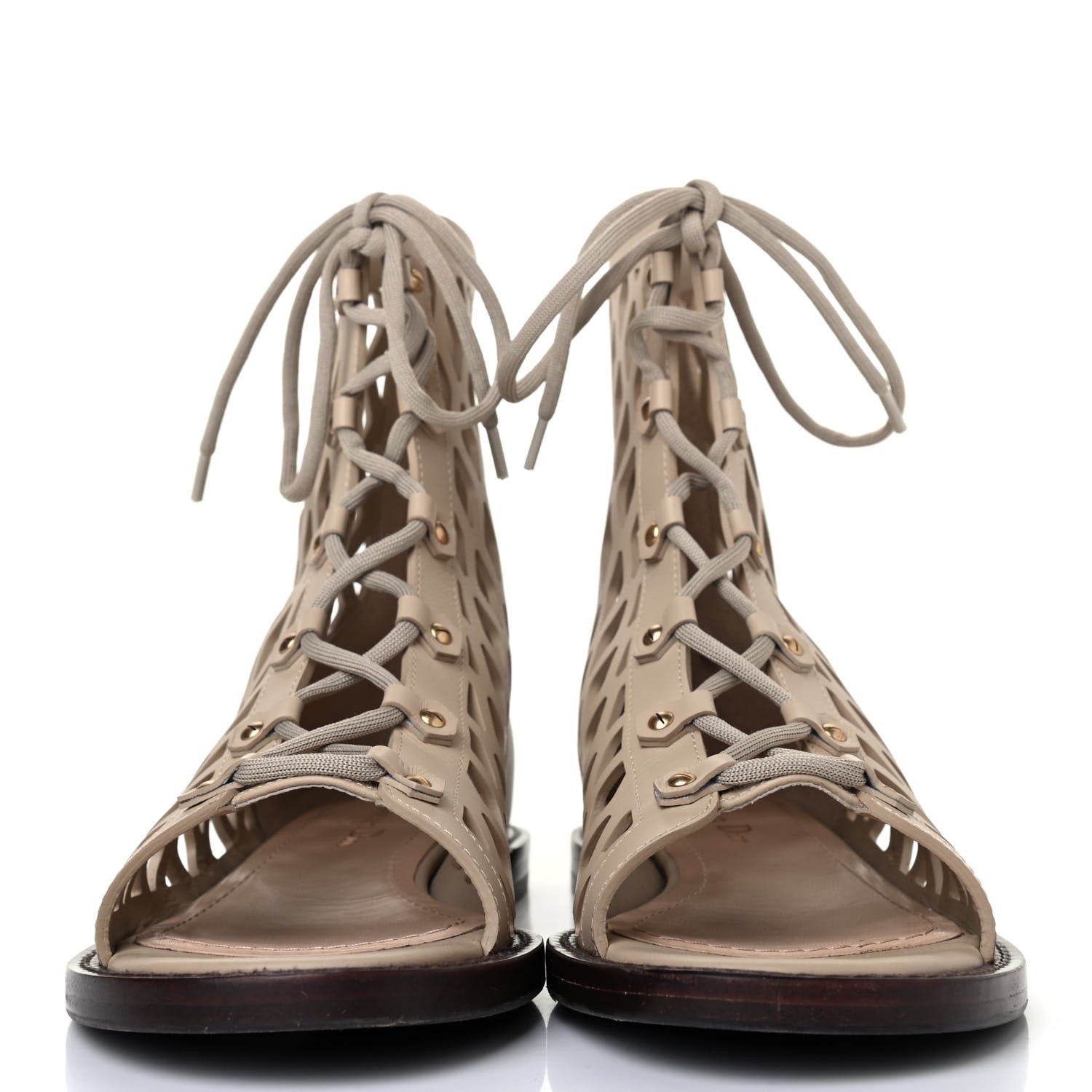 Christian Dior Calfskin D-Trap Sandals 38 Corde 2 of 4