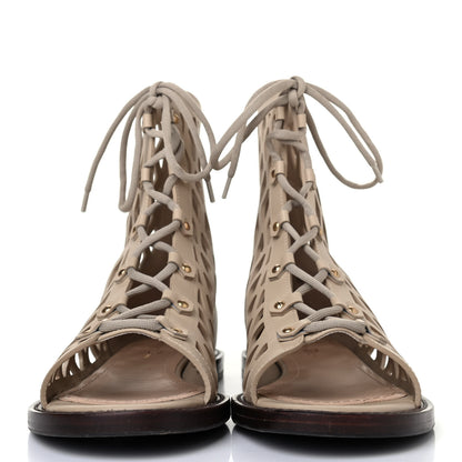 Christian Dior Calfskin D-Trap Sandals 38 Corde 2 of 4