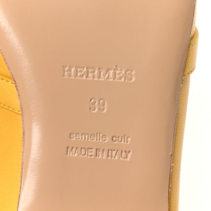 Hermes Goatskin Oz Mules 39 Jaune Sable 7 of 8