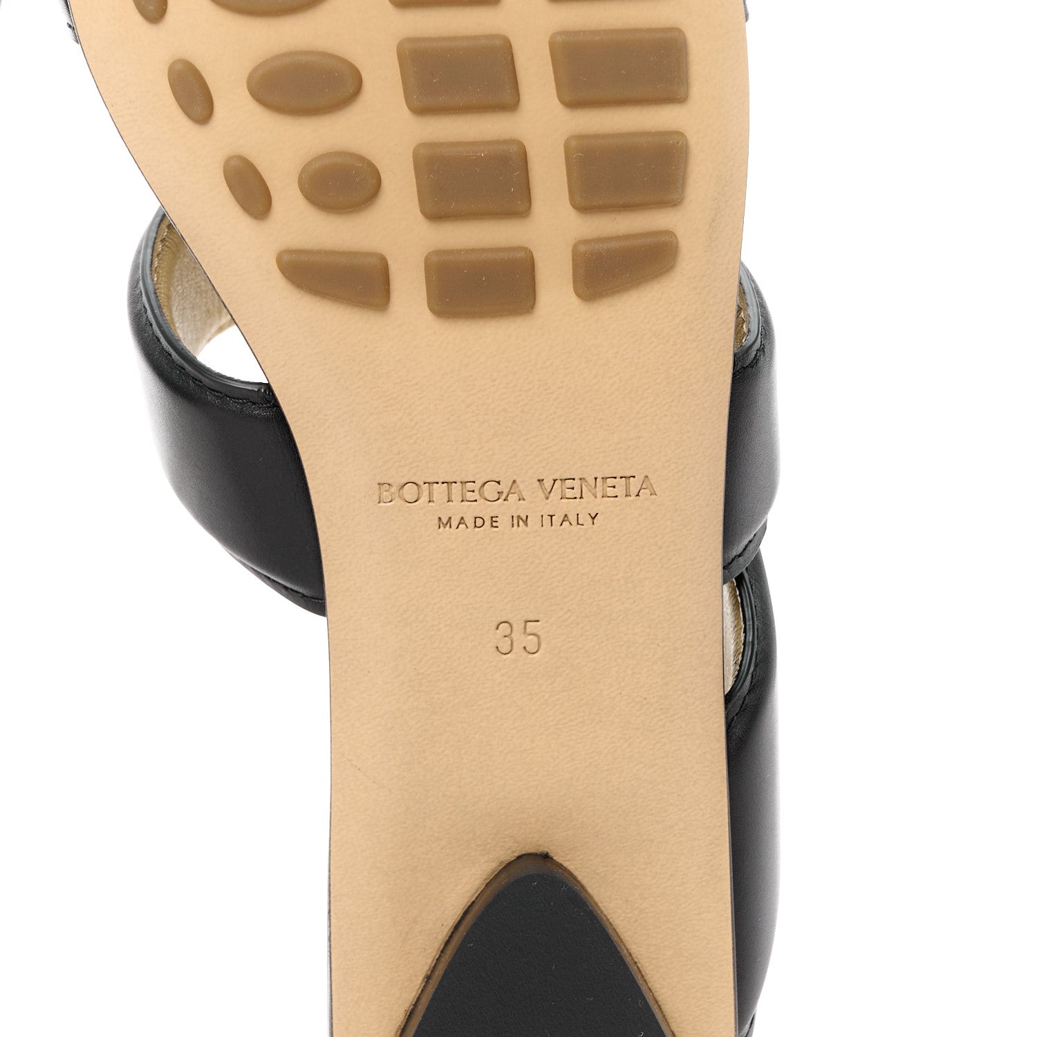 Bottega Veneta Calfskin The Band Flat Sandals 35 Black 6 of 7