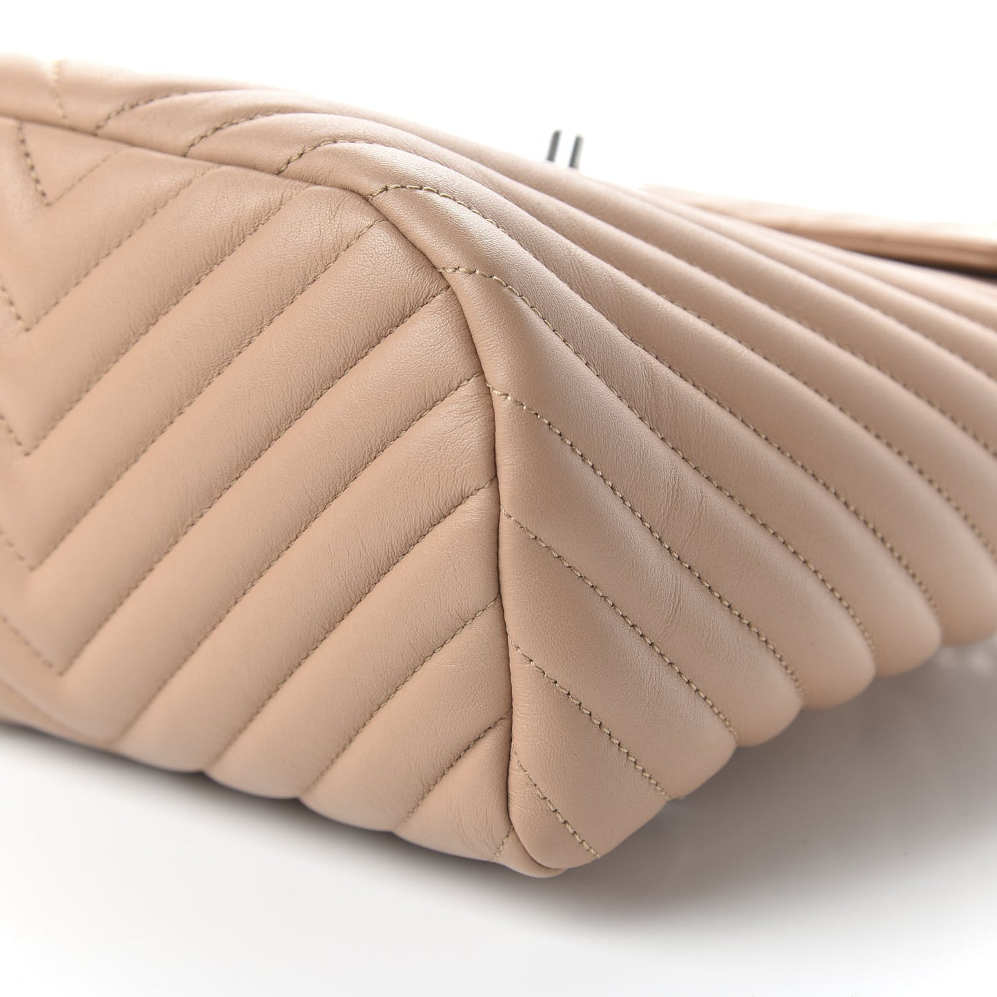 Calfskin Chevron Quilted Small Urban Spirit Backpack Beige